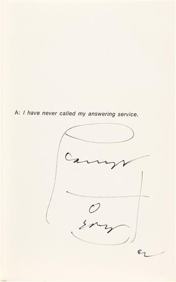 WARHOL, ANDY. The Philosophy of Andy Warhol. Signed ten times (AW or Andy Warhol), and Inscribed twice, to American actress Sylvia